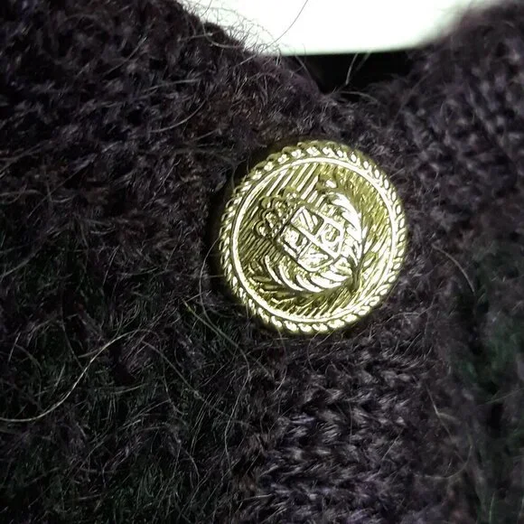 Dress Barn Mohair Blend Plaid Cardigan M Academia Preppy Twee Scandi - Picture 7 of 10